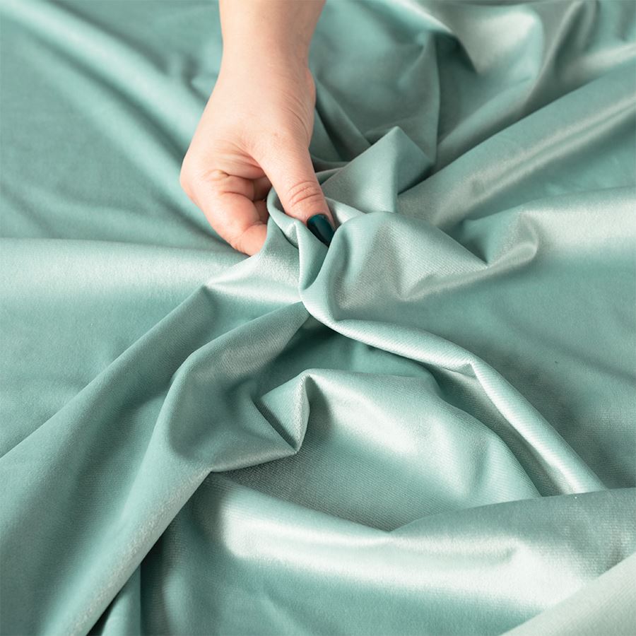 Velvi zasłona gotowa na przelotkach 140cmx250cm miętowy - obrazek 4