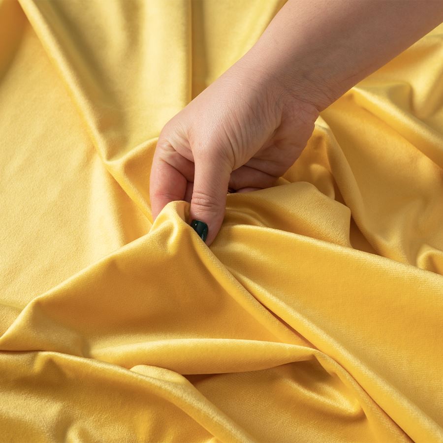 Velvi zasłona gotowa na przelotkach 140cmx250cm zółty - obrazek 2