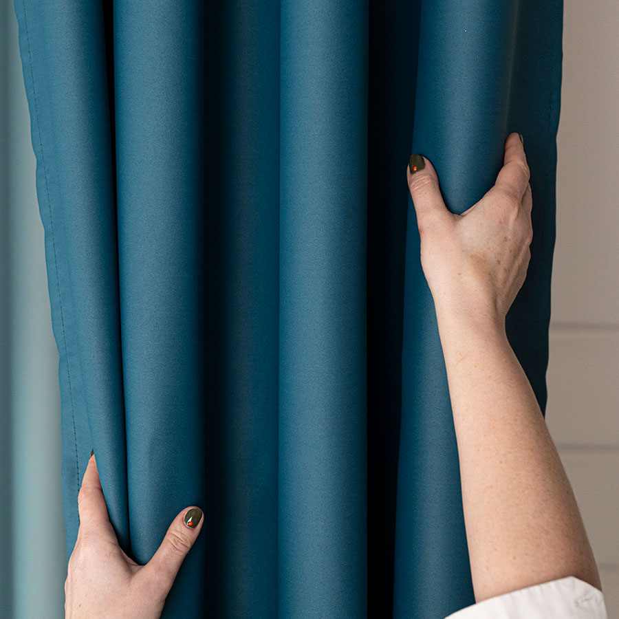 Dona zasłona gotowa na przelotkach 140cmx250cm petrol - obrazek 4