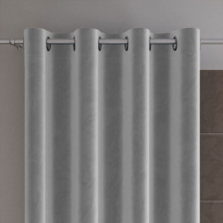 Velvi zasłona gotowa na przelotkach 140cmx260cm chłodny szary