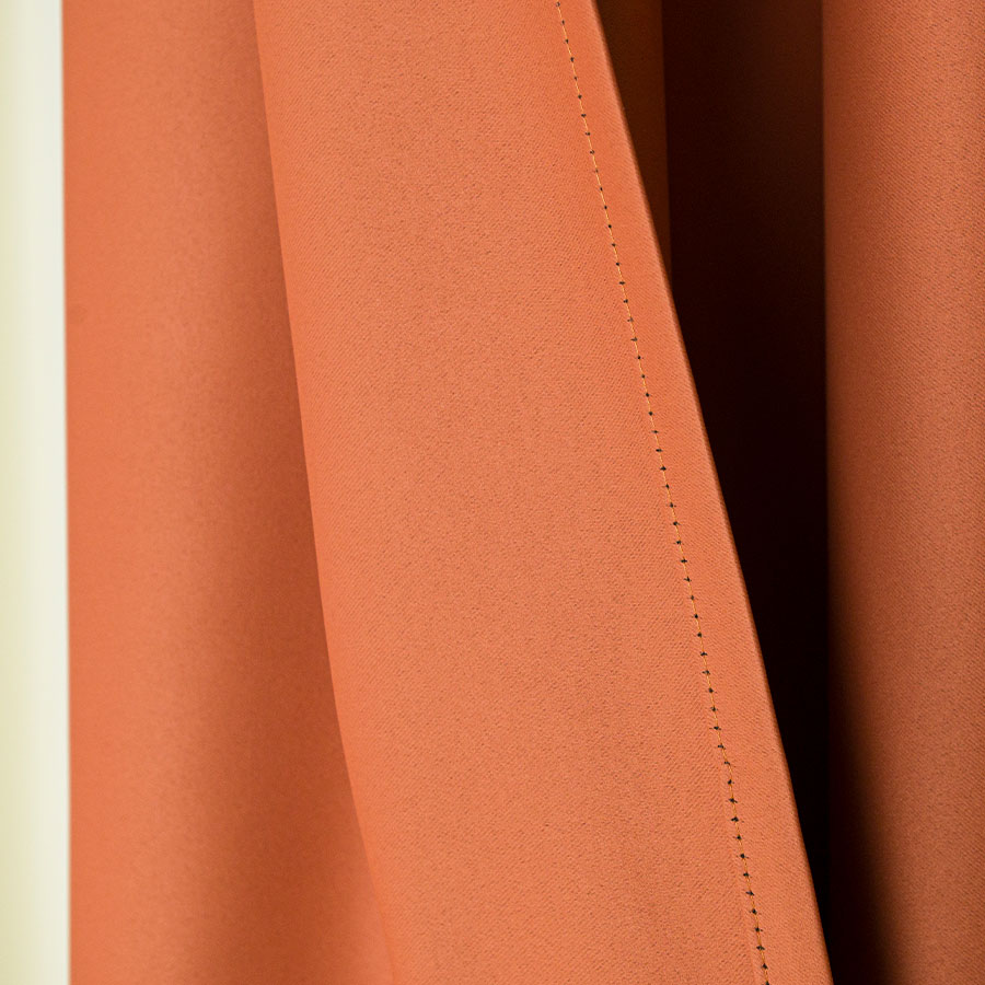 Dona zasłona gotowa na przelotkach 140cmx250cm ciemny pomarańczowy - obrazek 3