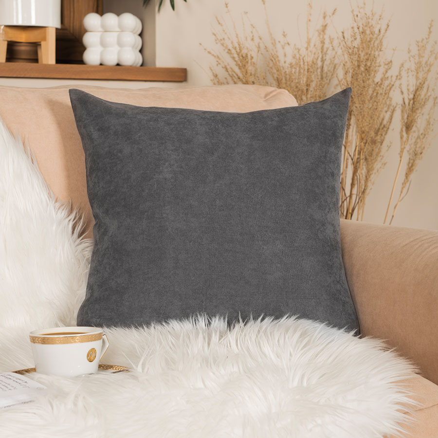 Poszewka MILAS dekoracyjna 40x40cm kol ciemny szary - obrazek 2