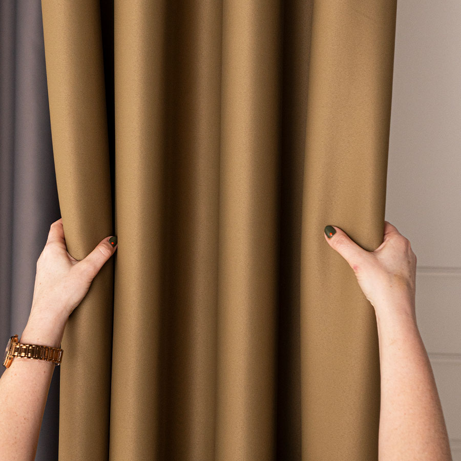 Dona zasłona gotowa na przelotkach 140cmx250cm khaki - obrazek 2