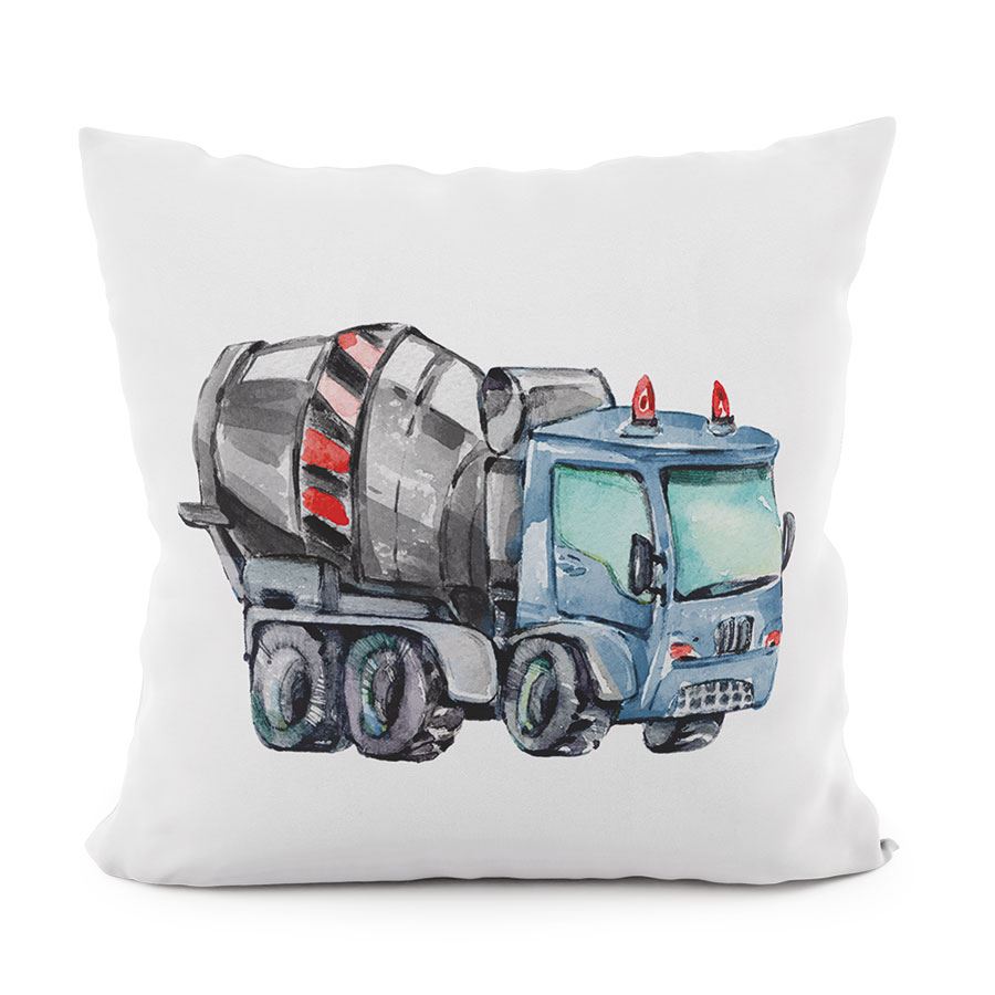 Poszewka BETONIARKA dekoracyjna 40x40cm kol niebiesko-szary