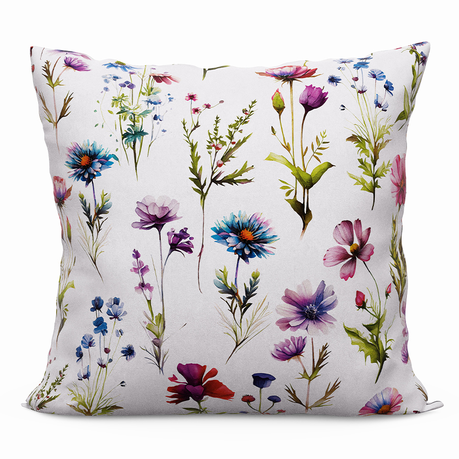 Poszewka KWIATY POLNE dekoracyjna 45x45cm