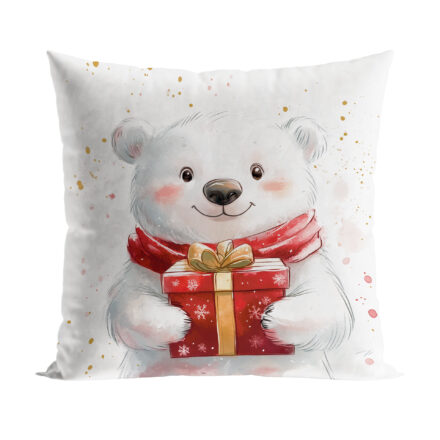 Poszewka MISIEK BAJKOWE ŚWIĘTA dekoracyjna 40x40cm