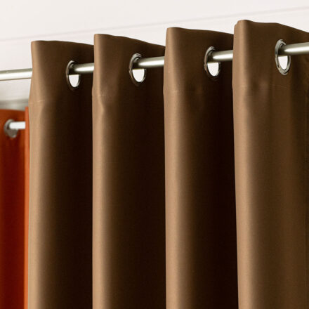Dona zasłona gotowa na przelotkach 140cmx250cm jasny ciepły brązowy