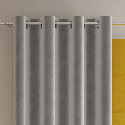 Velvi zasłona gotowa na przelotkach 140cmx260cm szary