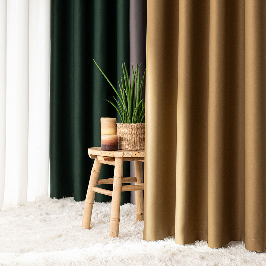 Dona zasłona gotowa na przelotkach 140cmx250cm khaki - obrazek 5