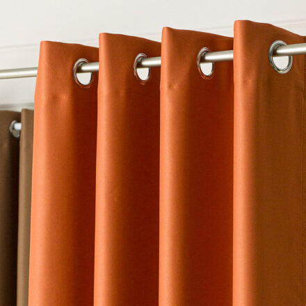 Dona zasłona gotowa na przelotkach 140cmx250cm ciemny pomarańczowy