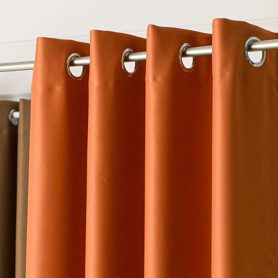 Dona zasłona gotowa na przelotkach 140cmx250cm ciemny pomarańczowy