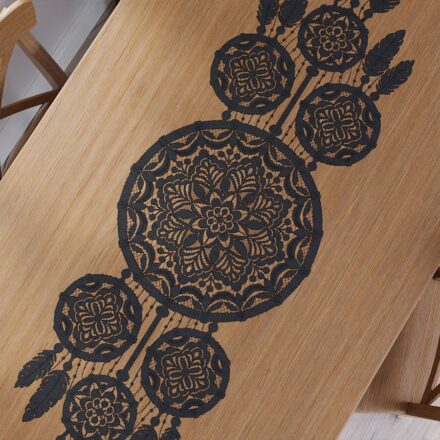 Lea bieżnik żakardowy 45x155cm kol czarny