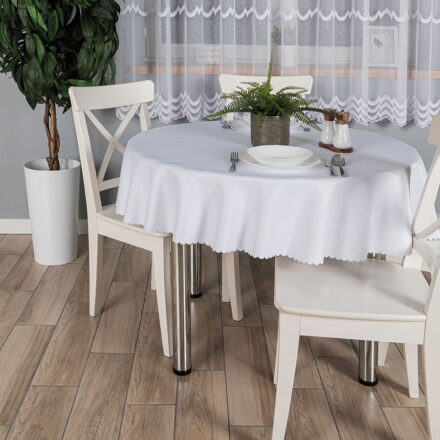 Obrus Alisa wodoodporny 160cm kol biały