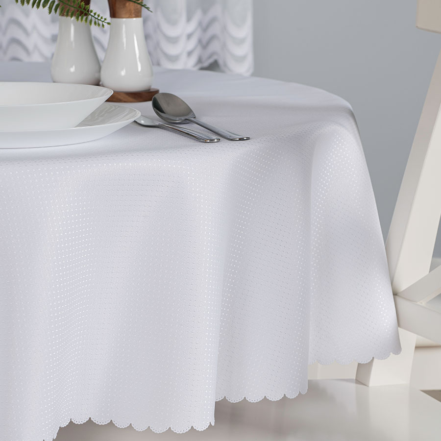 Obrus Alisa wodoodporny 160cm kol biały - obrazek 2