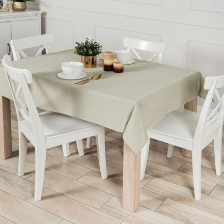 Obrus Natura wodoodporny 120x160cm kol jasny szarozielony