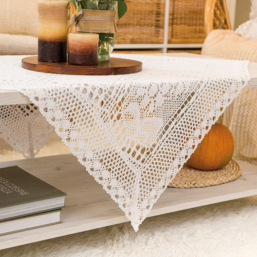 Iness Serweta ażurowa 85x85cm kol biały - obrazek 2