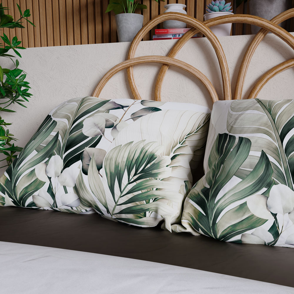 Komplet pościeli LEAFY z bawełny satynowej 160x200cm - obrazek 3