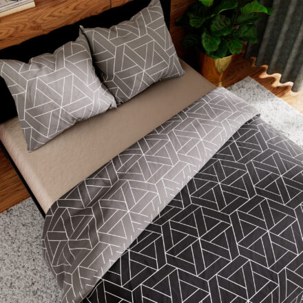 Komplet pościeli ZEFIRA z bawełny satynowej 160x200cm