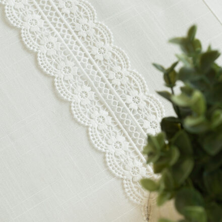 Obrus Sevilla z gipiurą 110x160cm kol biały