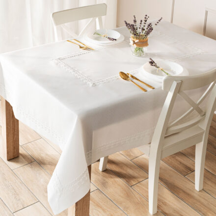 Obrus Modena z gipiurą 140x180cm kol biały