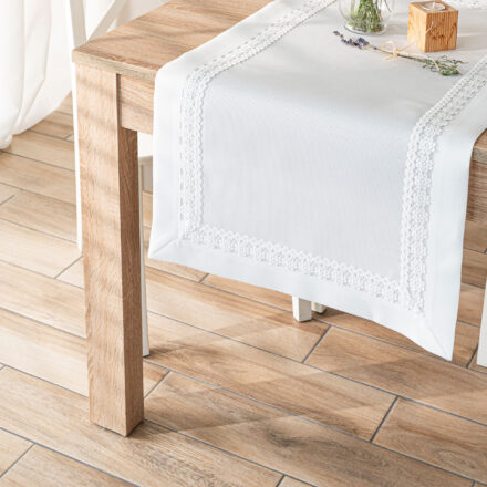 Modena Bieżnik z gipiurą 38x140cm kol biały