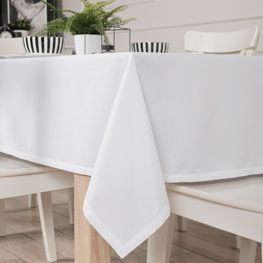 Obrus Aruba wodoodporny 120x160cm kol biały - obrazek 2