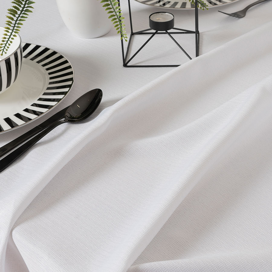 Obrus Aruba wodoodporny 120x160cm kol biały - obrazek 3