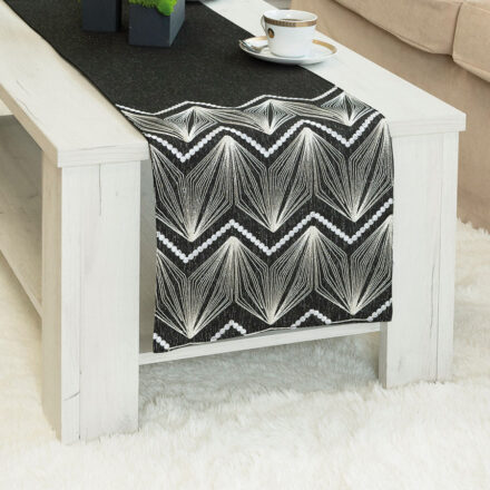 Błyszcząca noc Bieżnik 35x180cm kol czarny