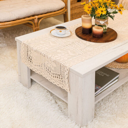 Iness Bieżnik ażurowy 60x120cm kol kremowy