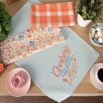 Komplet ścierek kuchennych COOKING WITH LOVE 40x60cm