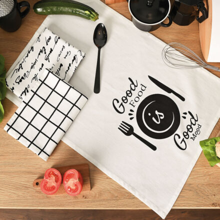 Komplet ścierek kuchennych GOOD FOOD GOOD MOOD 40x60cm