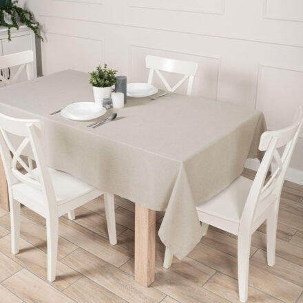 Obrus Aruba wodoodporny 130x180cm kol beżowo-szary