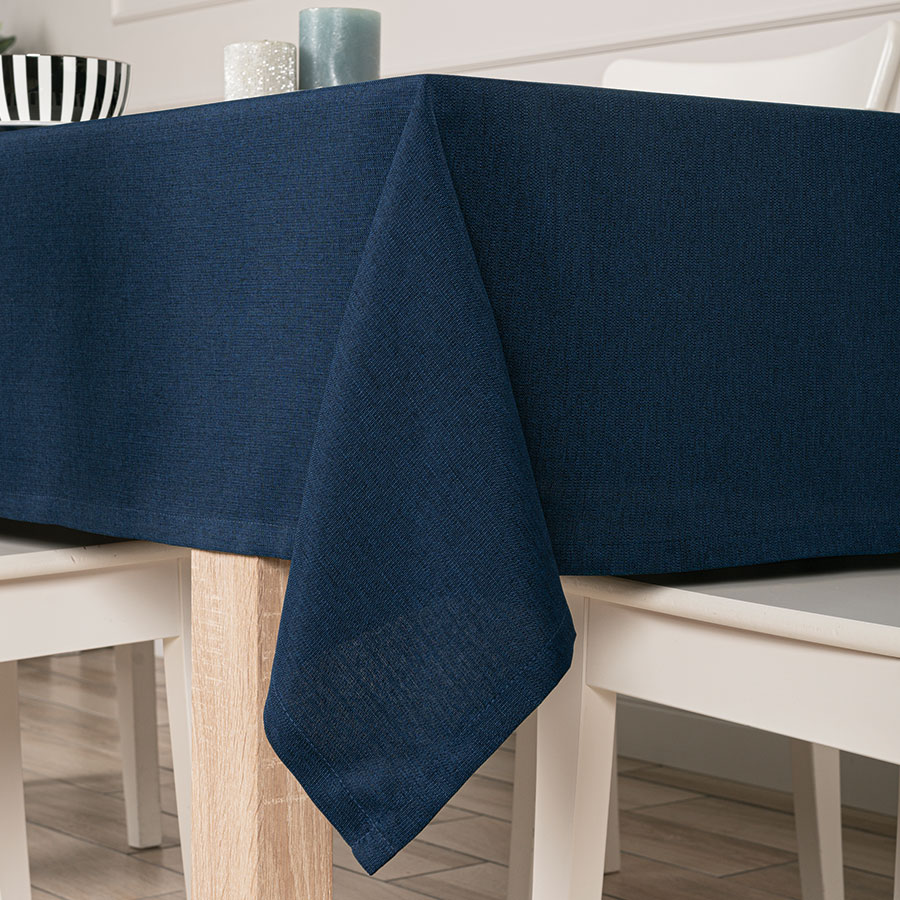 Obrus Aruba wodoodporny 140x220cm kol granatowy - obrazek 2