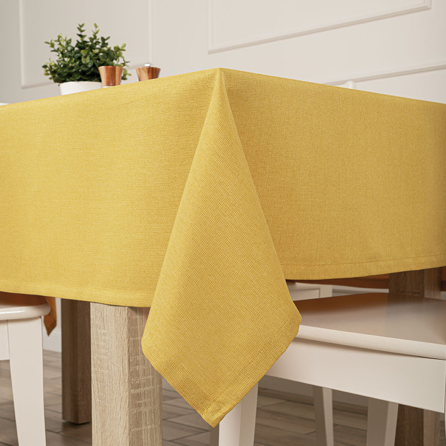Obrus Aruba wodoodporny 140x220cm kol musztardowy - obrazek 2