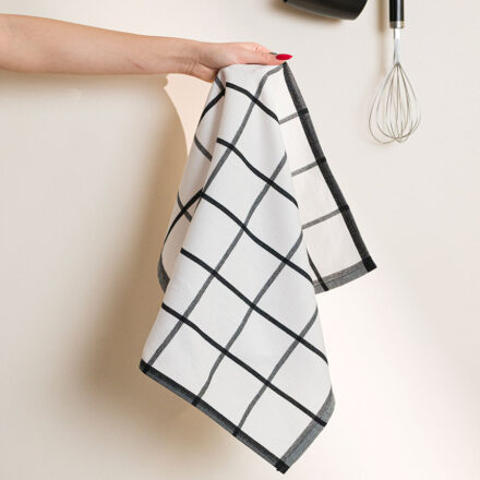 Ścierka KRATA kuchenna 50×70 cm kol czarny