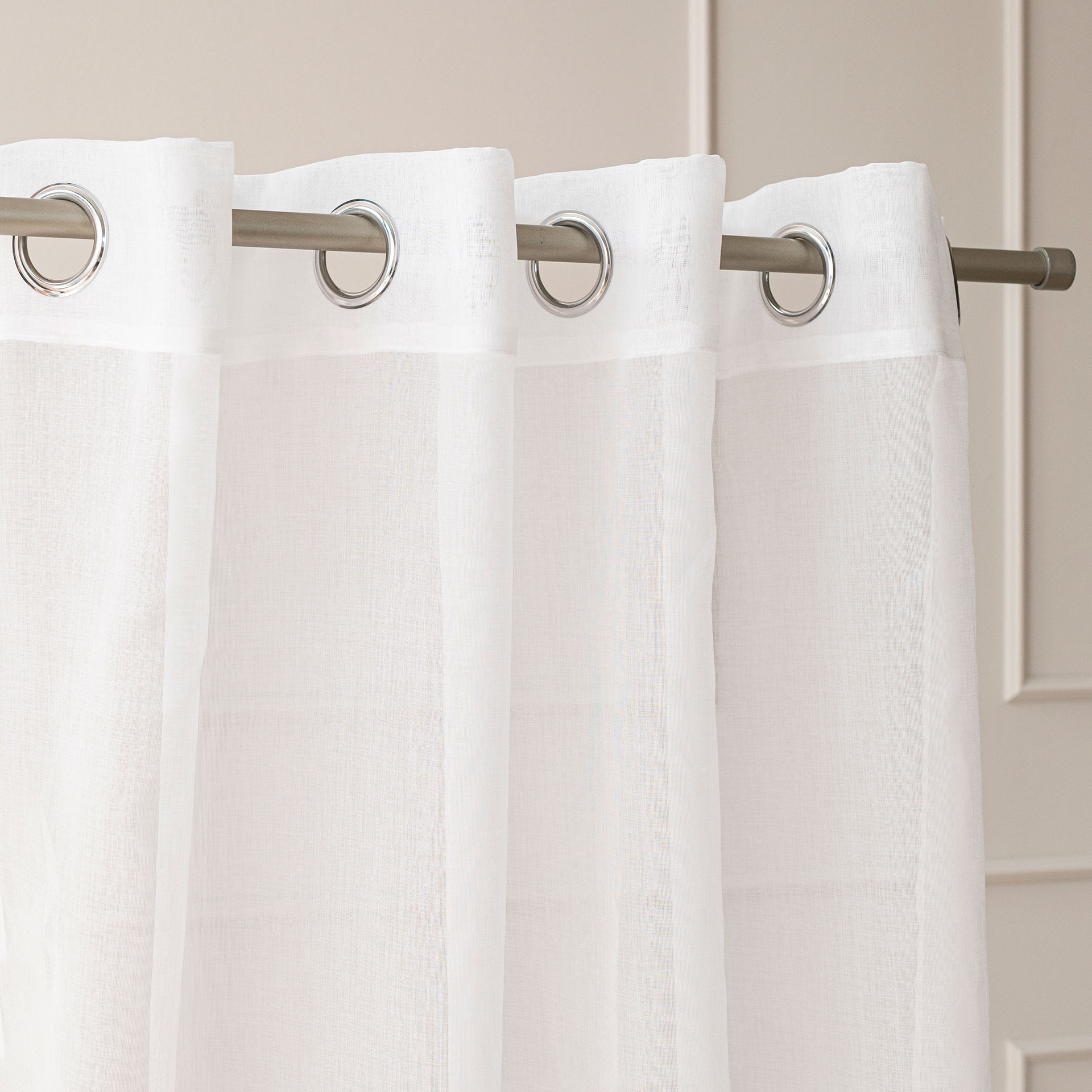 Perła firana gotowa na srebrnych przelotkach 140x250cm - obrazek 4